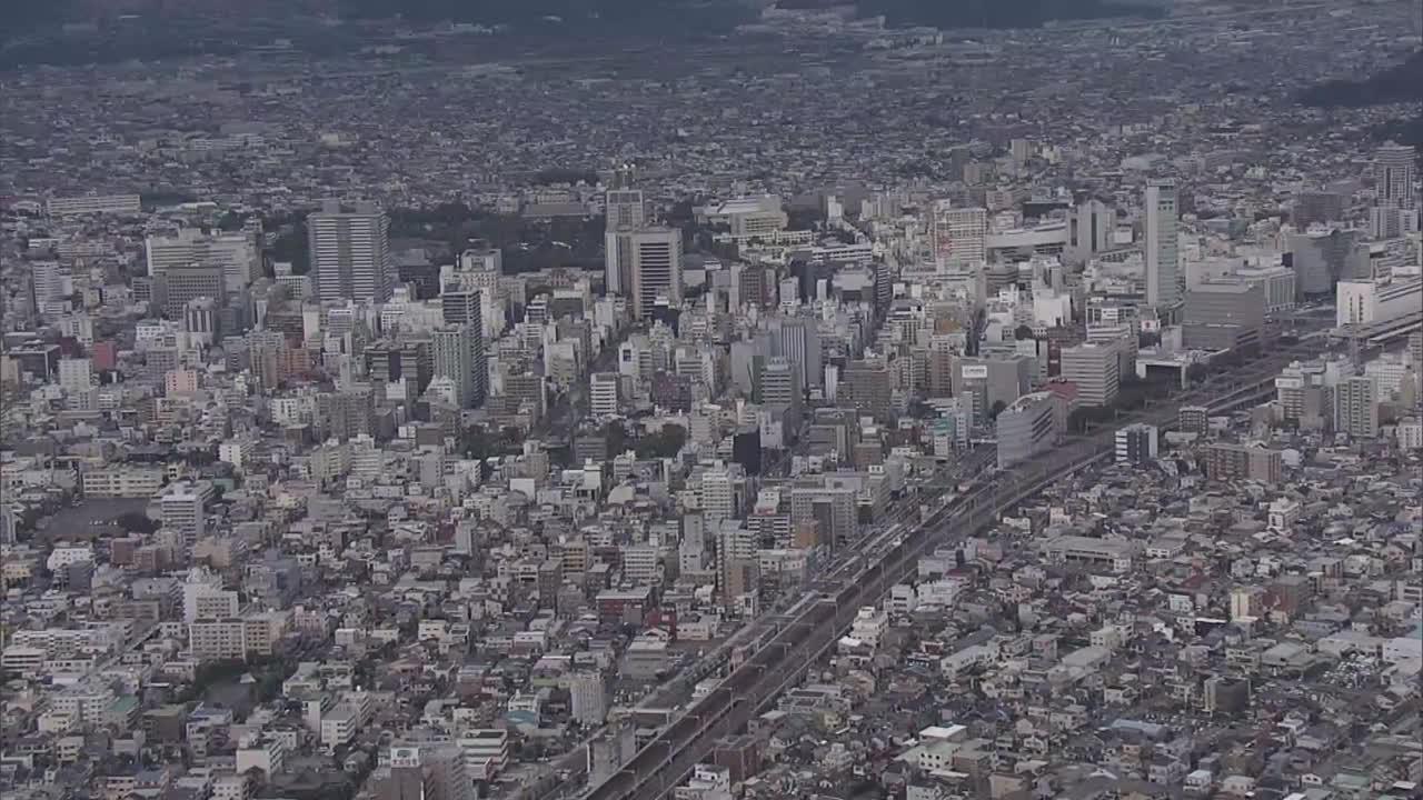 画像: 上空から撮影した静岡市