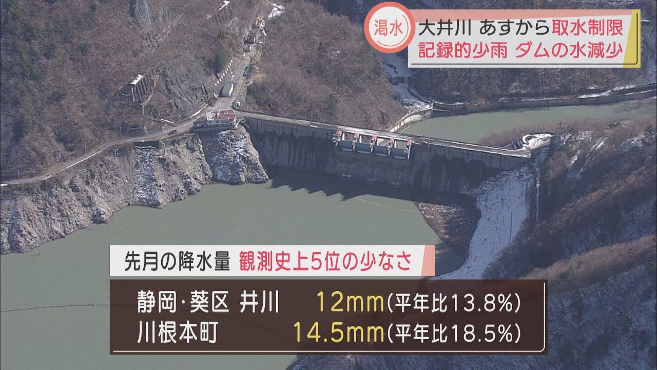画像: 大井川水系あすから２年ぶりの取水制限へ youtu.be