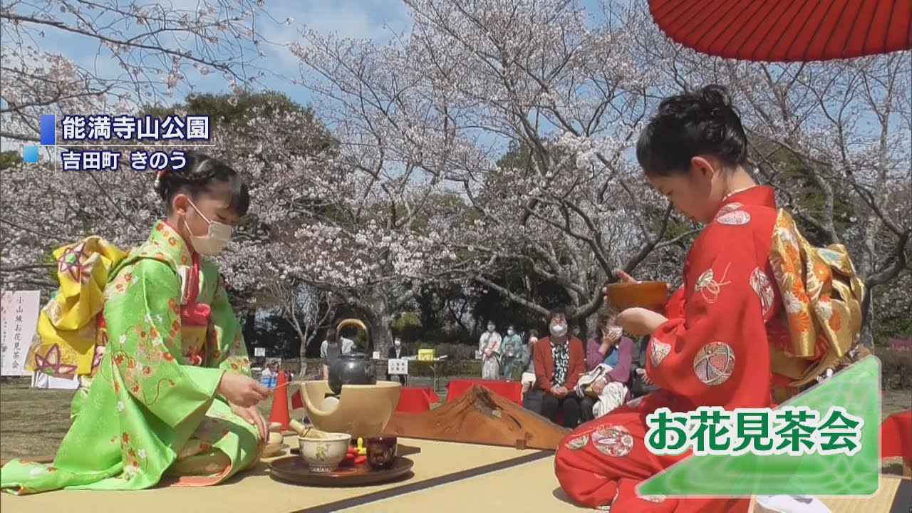 画像: 展望台小山城の来場者を増やそうと…公園でお花見茶会　静岡・吉田町 youtu.be