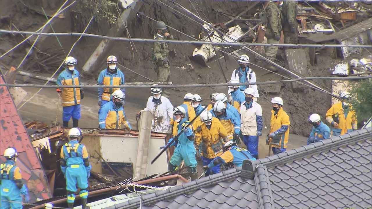 画像: 【速報】静岡・熱海市の土石流災害　安否未確認が24人に　41人の生存確認