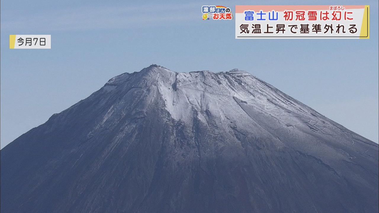 画像: 富士山の初冠雪を見直し　20日の最高気温更新で基準外れる