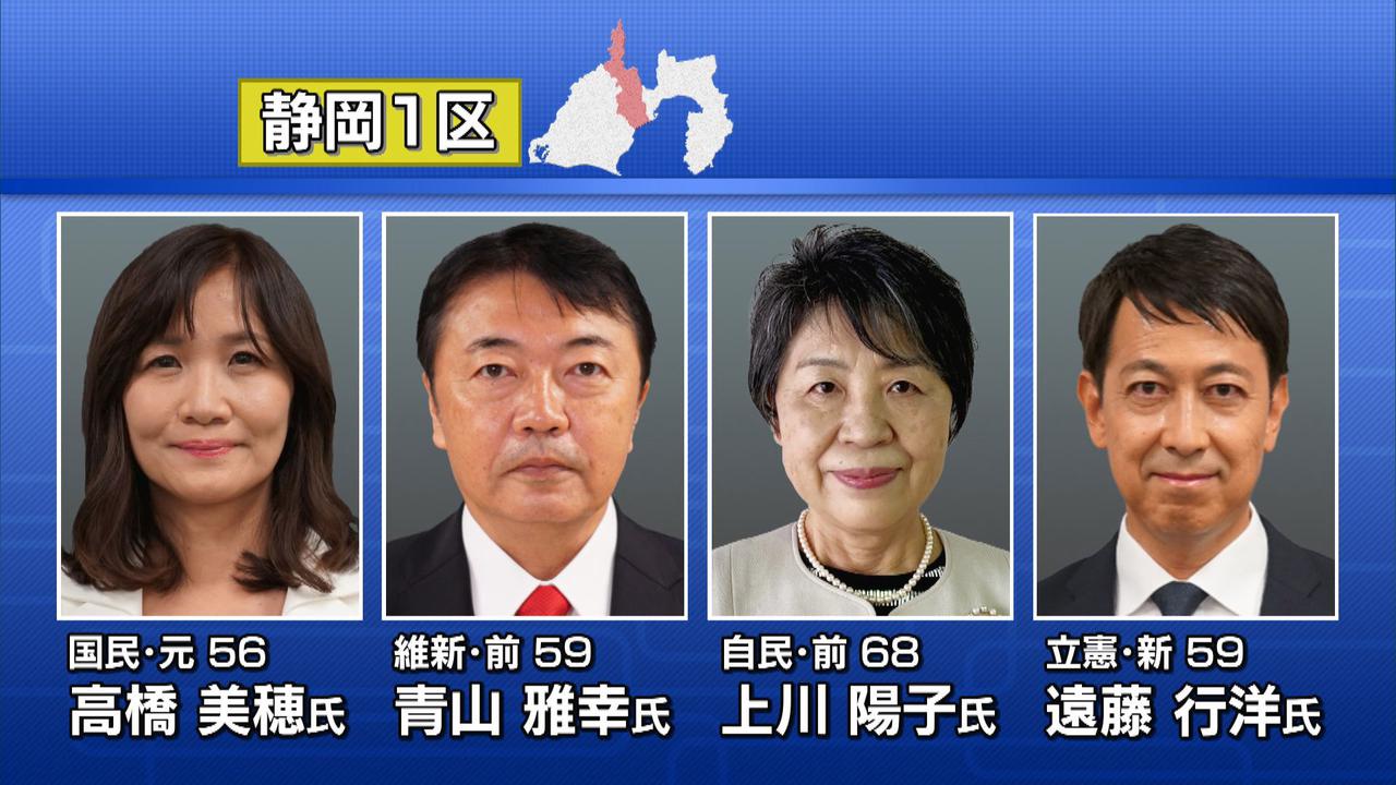 画像: 与野党乱立の静岡1区　維新・青山氏「改革政党の維新とその他の戦い」