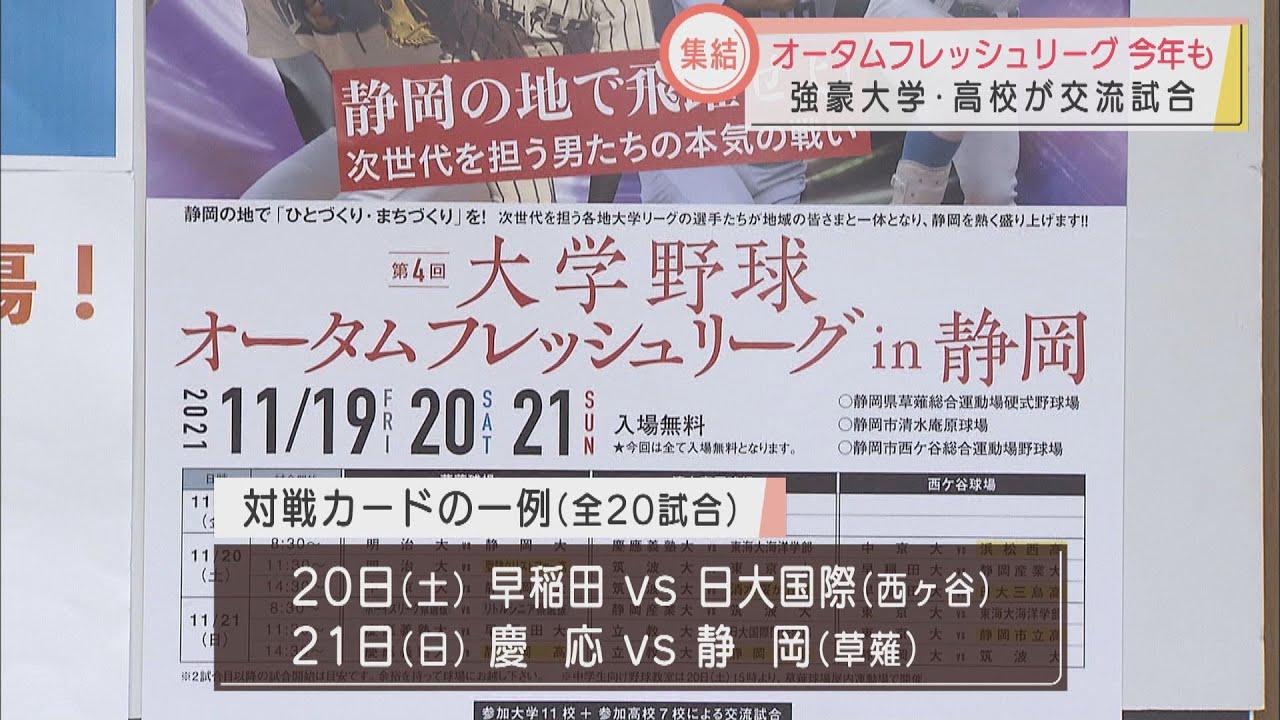 画像: 早稲田、慶応など強豪チームが参加　19日から「大学野球オータムフレッシュリーグ」　聖隷クリストファー、静高など静岡県内高校勢も対戦 youtu.be