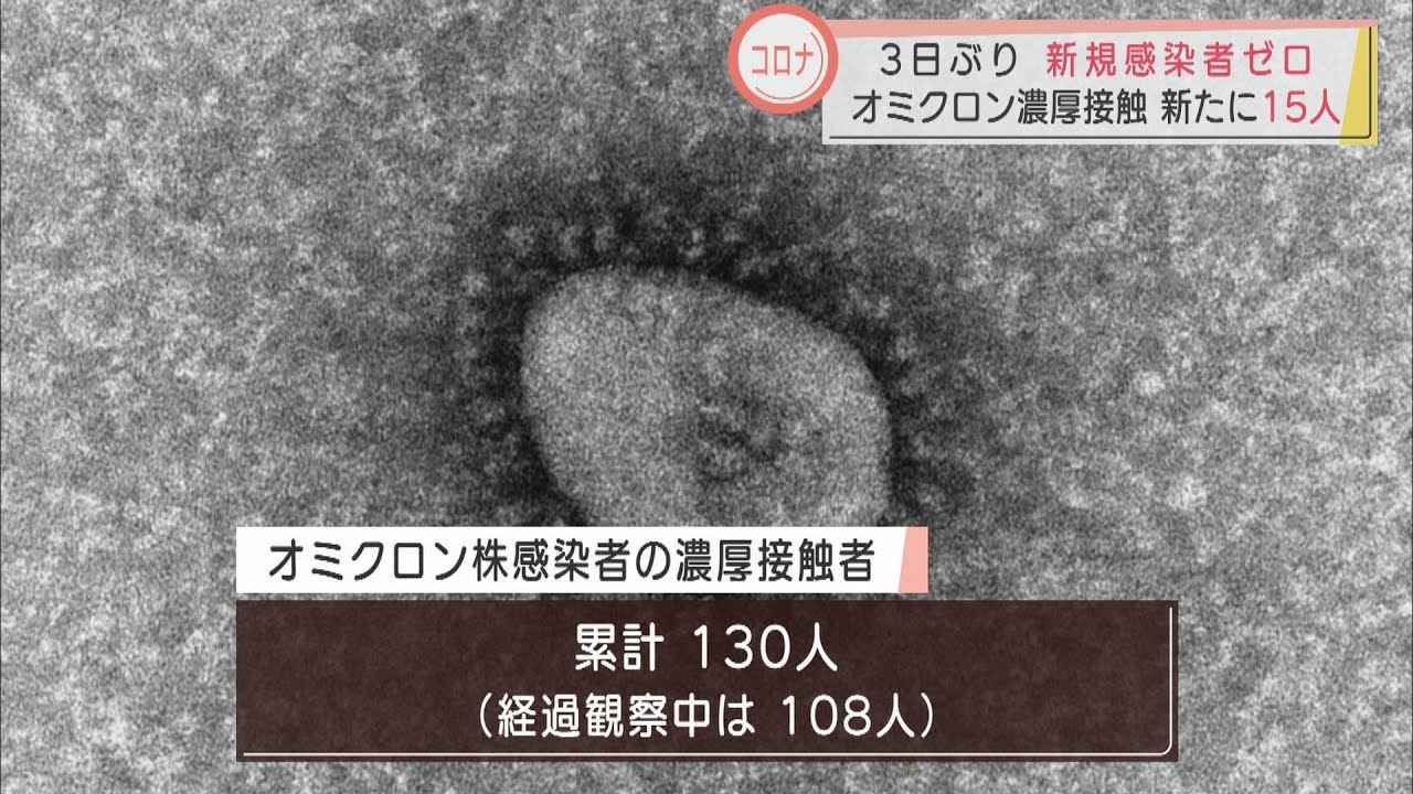 画像: 【新型コロナ】３日ぶり新規感染者ゼロ　オミクロン株濃厚接触者新たに１５人…累計１３０人に youtu.be