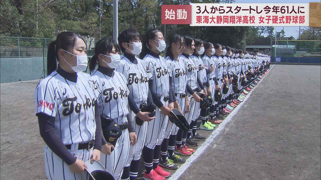 ３人から始まった「女子硬式野球部」６１人の新チーム始動 目指せ日本