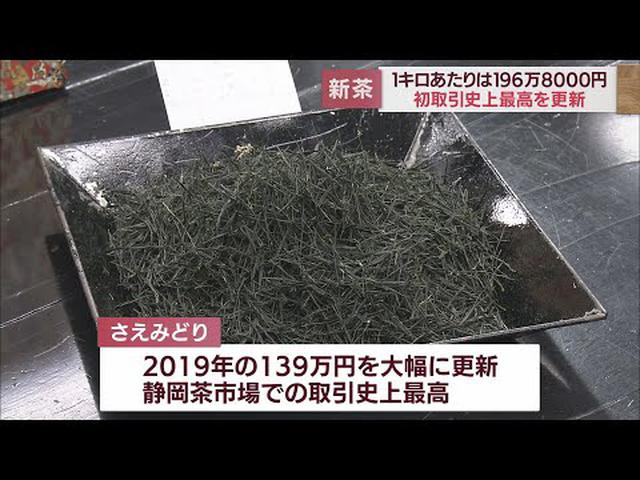 画像: 1キロあたり196万8000円のお茶も…歴代最高を大きく更新　静岡市で新茶の初取引　平均は5080円 youtu.be