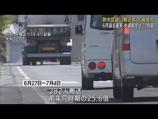 画像: 6月の熱中症疑いの搬送　静岡県内で過去最多の309人　27日以降の1週間は前年比25倍に youtu.be