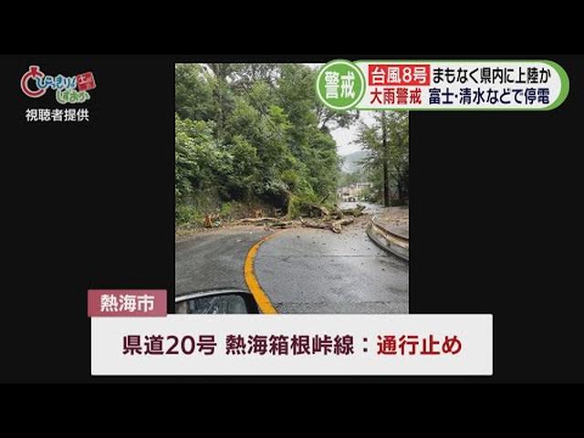 画像: 【台風8号】突風が原因か…静岡市でビニールハウス15棟が壊れる　熱海市では倒木で県道が通行止め　/13日午後1時半 youtu.be