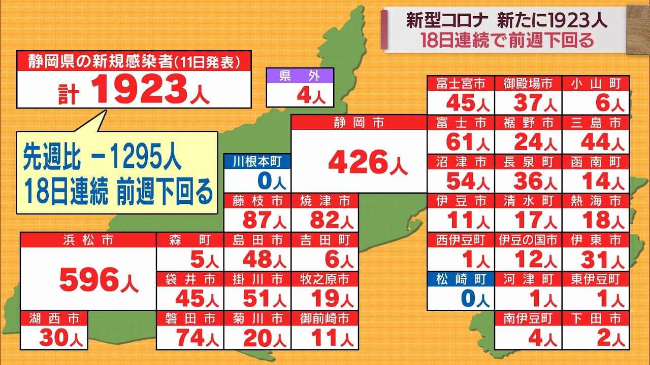 画像: 【新型コロナ/9月11日】静岡県1923人感染　病床使用率は50％以下だが…県「入院者数は多く予断を許さない」 youtu.be