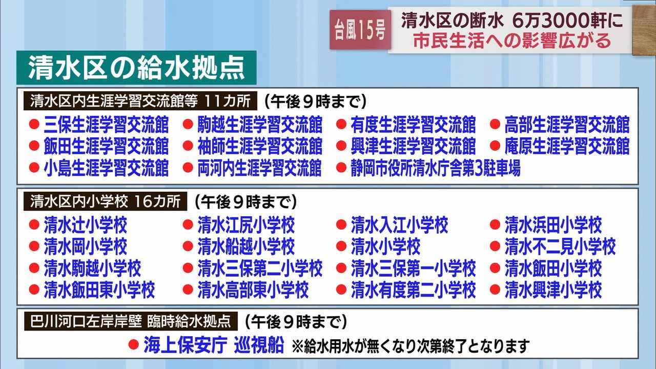 画像: 給水車には多くの列が…小学生の姿も