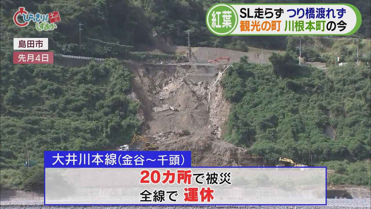 画像1: ９月の台風１５号で「大井川本線」２０カ所で被災