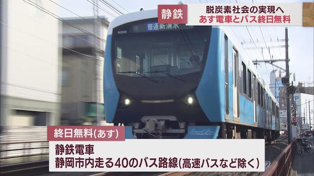 画像: １９日は電車と路線バスが無料　公共交通機関の利用促し温室効果ガスの削減につなげたい　静岡市の静岡鉄道 youtu.be