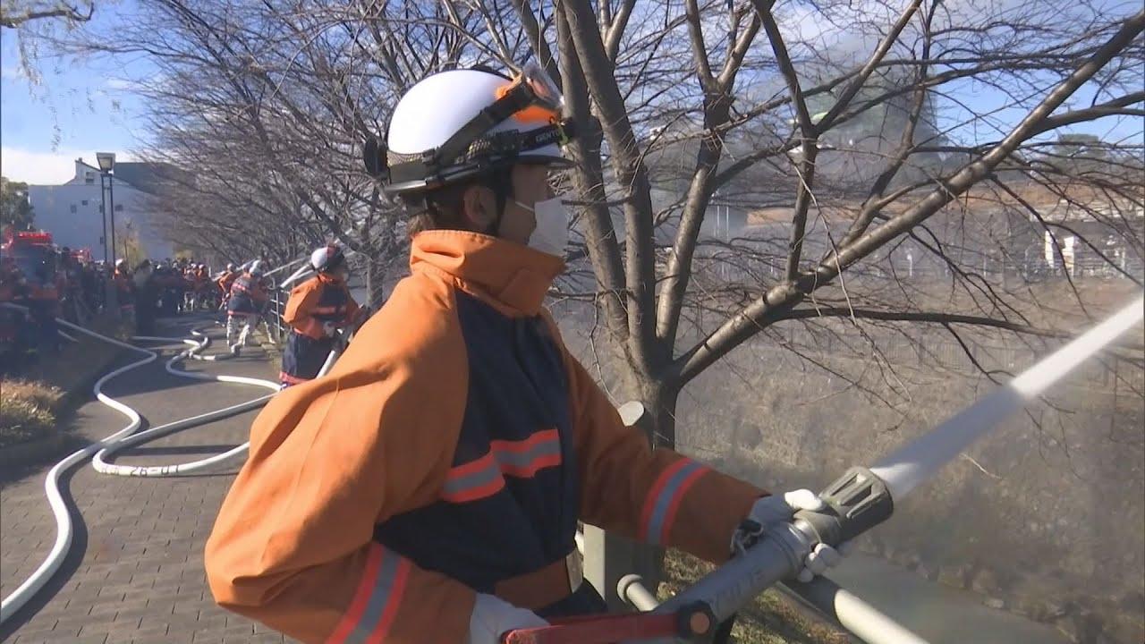 画像: 「火事を見つけたらすぐさま出動出来るように」消防出初式に約700人が参加　「火の用心」呼び掛ける　静岡・掛川市 youtu.be