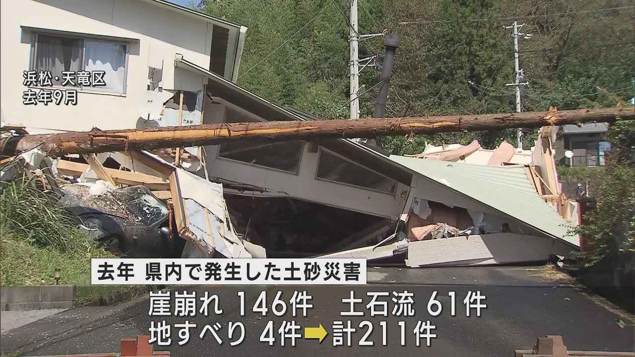 画像: 静岡県の土砂災害が統計開始以来最多に　8割は9月の台風15号による被害　去年1年間で211件発生 youtu.be