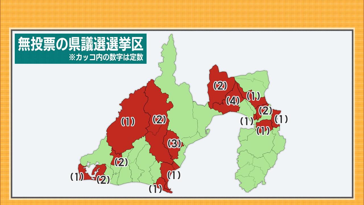 画像: 静岡県議選告示…15選挙区25人が無投票当選　当選者一覧