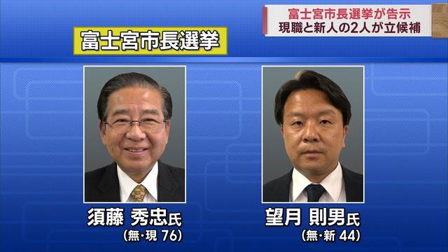 画像: 現職と新人の一騎打ち　須藤秀忠氏「安心安全なまちに」　望月則男氏「博物館よりも医療、子育てに」　静岡・富士宮市長選告示 youtu.be