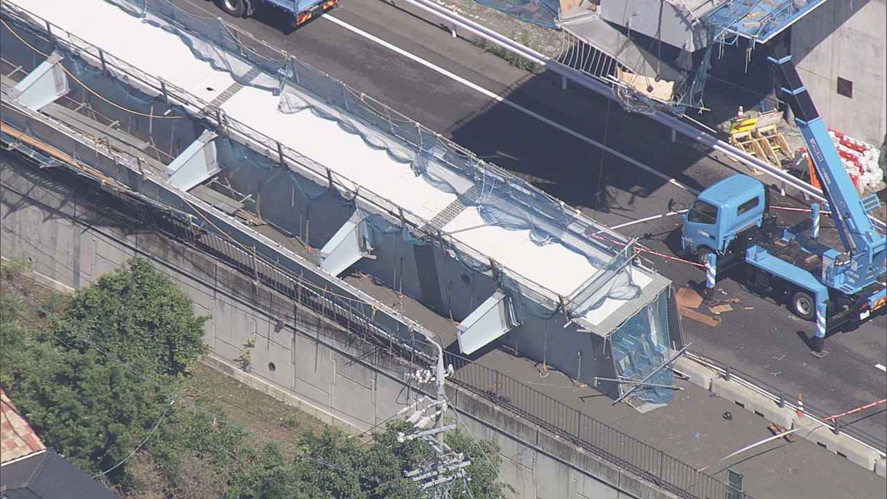 画像1: 「聞いたことがないような音がした」　バイパス工事現場で橋桁が落下　２人死亡６人重軽傷　静岡市清水区　/６日午後４時現在まとめ