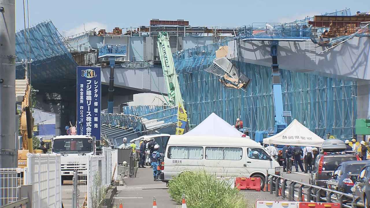 画像: 【速報】鉄骨落下事故で1人の死亡を確認　国交省が発表　静岡市清水区