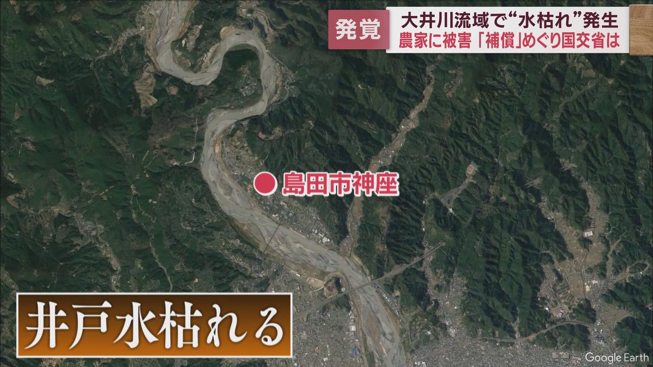 画像2: 大井川の国交省の護岸工事で井戸が枯れ、農家にイチゴの苗が全て枯れる被害が