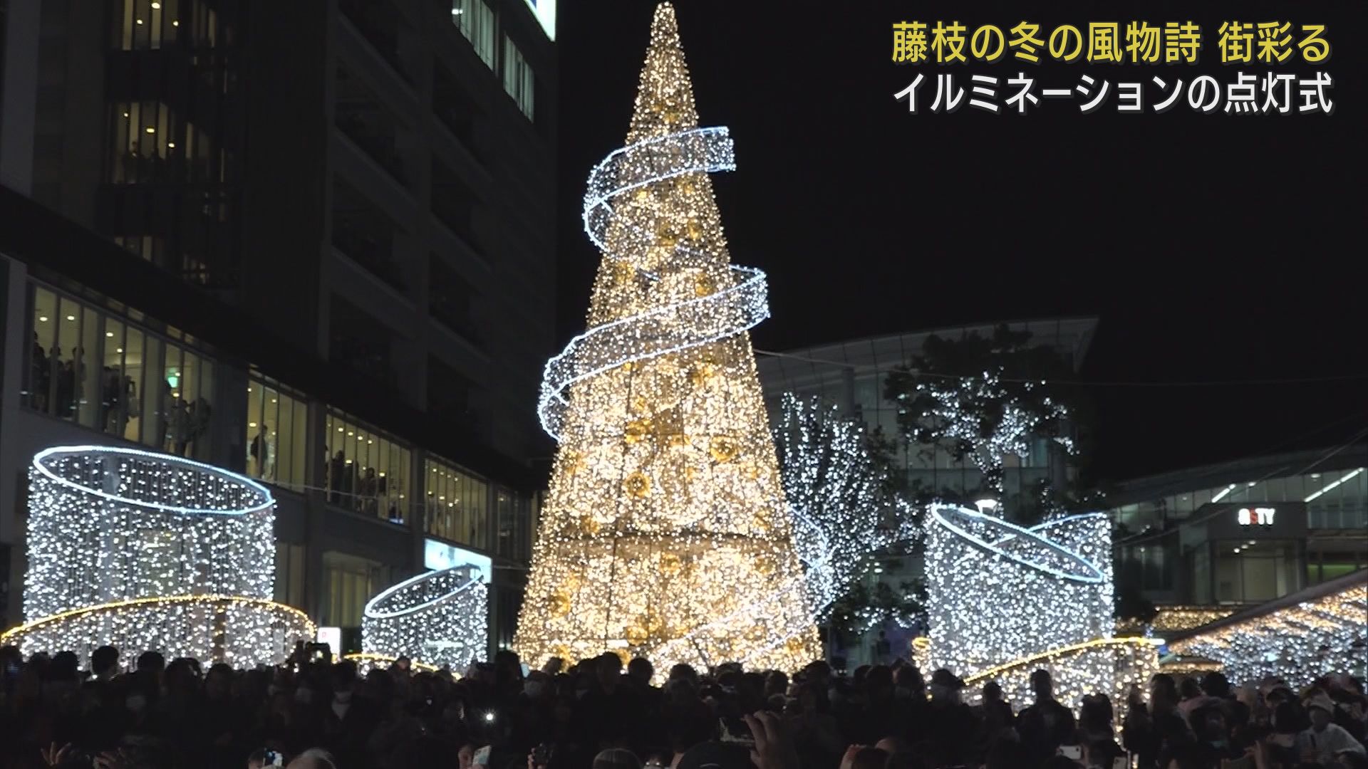 冬の風物詩「ルミスタふじえだファンタジックイルミネーション」の点灯式　静岡・藤枝市