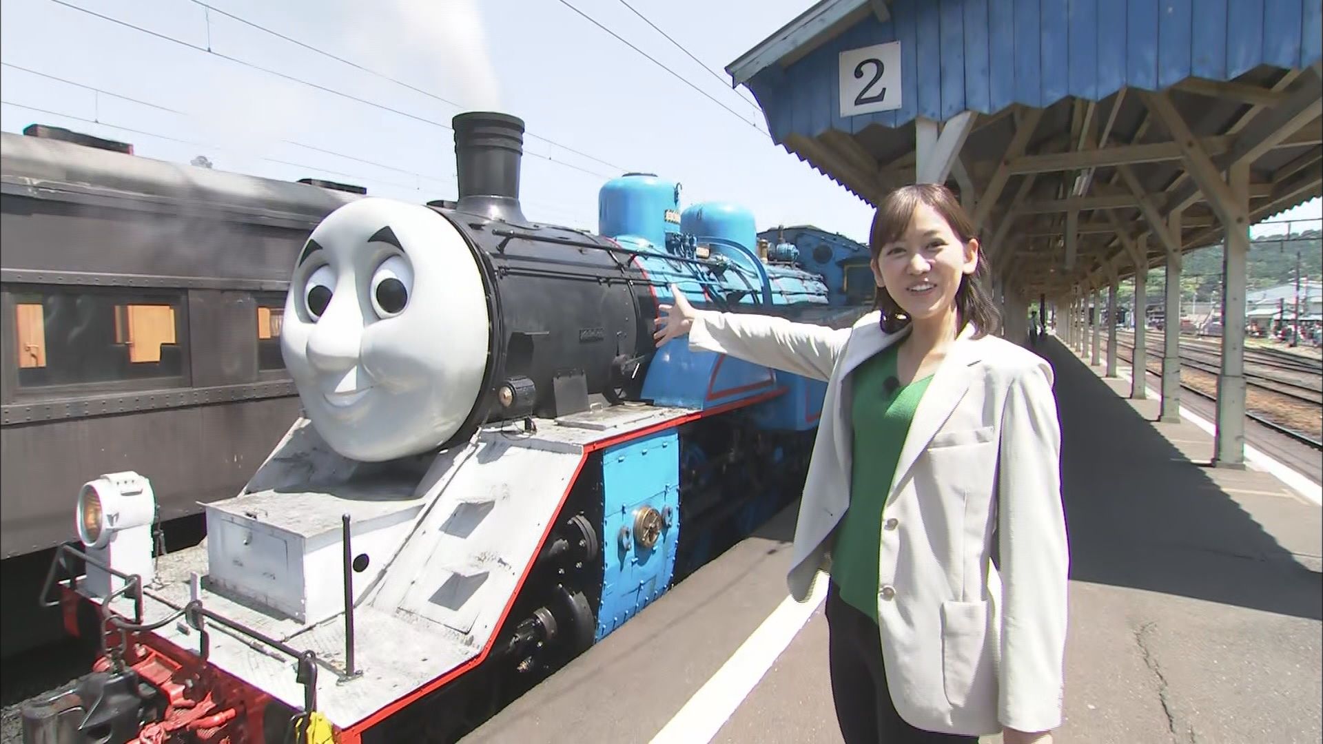 トーマス号が親友パーシーと… 車内では『トーマス弁当』も 静岡・大井川鉄道【こどもの日スケッチ②】