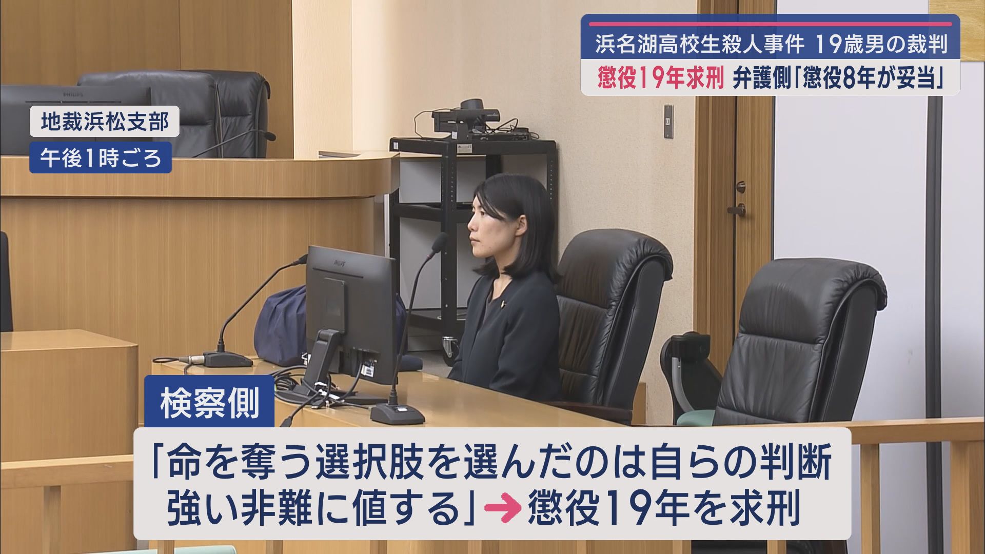懲役19年を求刑 19歳の男が浜名湖で男子高校生を殺害した罪に問われている裁判 地裁浜松支部