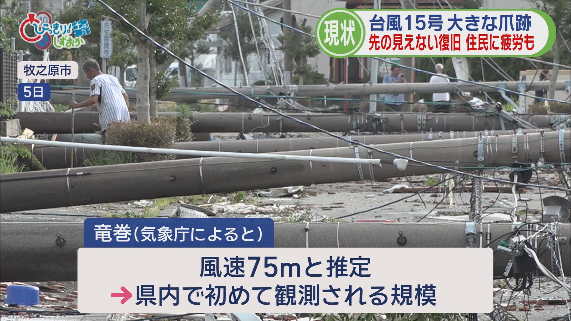静岡県6市町で突風・竜巻…あれから1週間、海岸にはごみの山　終わりが見えない復旧作業【台風15号】