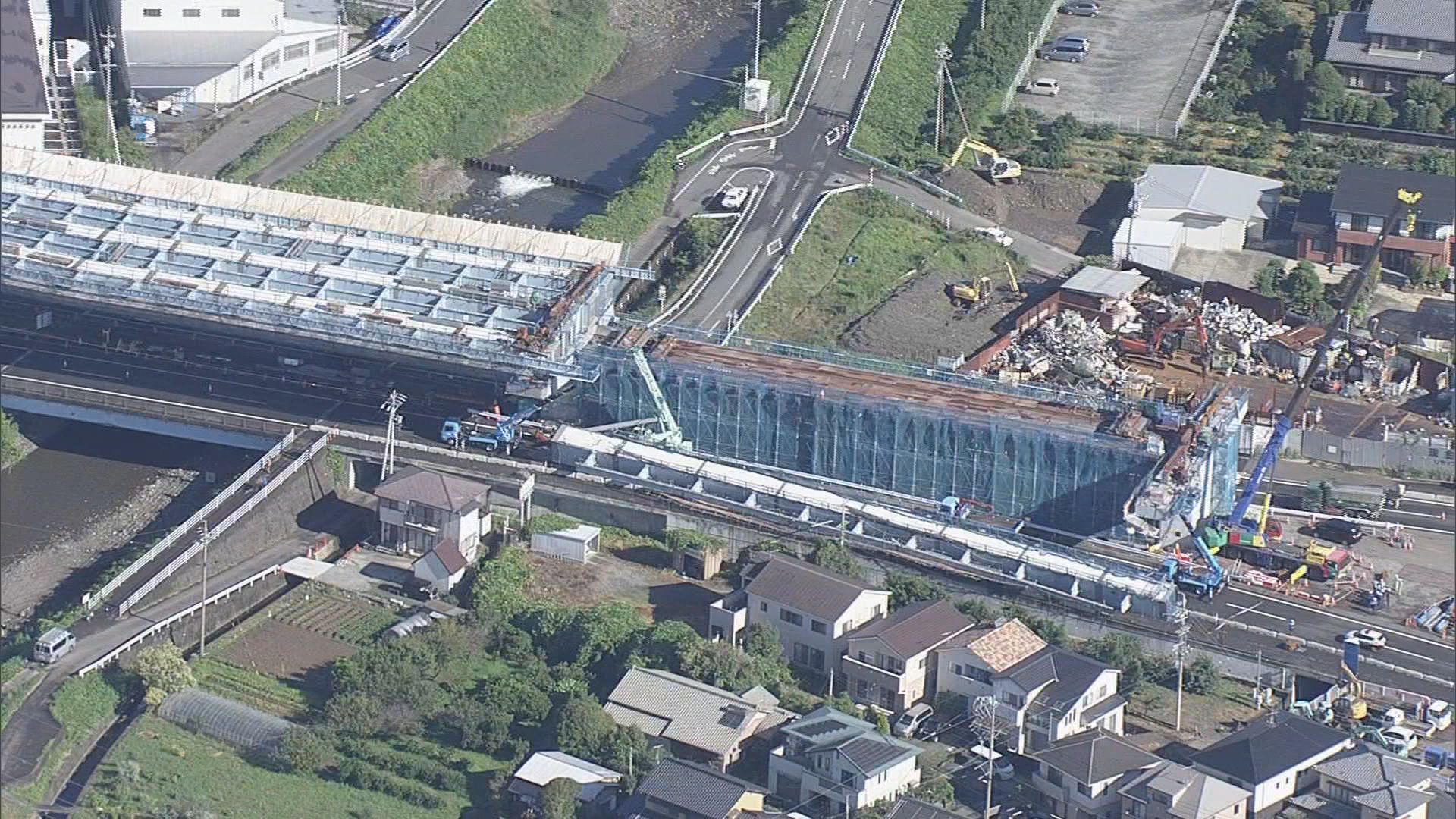 橋げた落下事故の現場　2023年7月