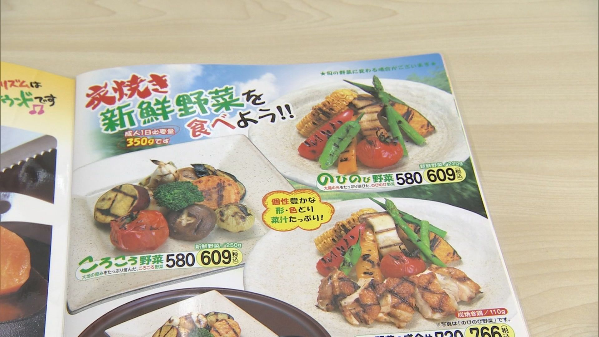 掛川インター店のオープン当初のメニュー