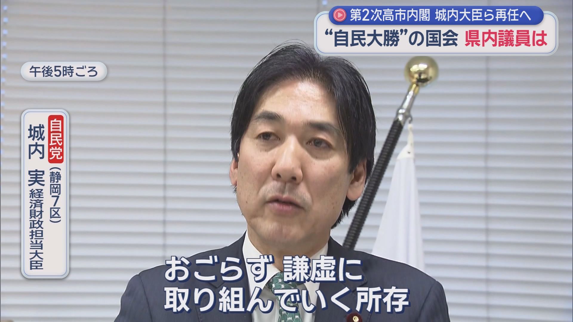 自民党（静岡７区）　城内実経済財政担当大臣