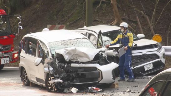 河津町の死亡事故現場　27日