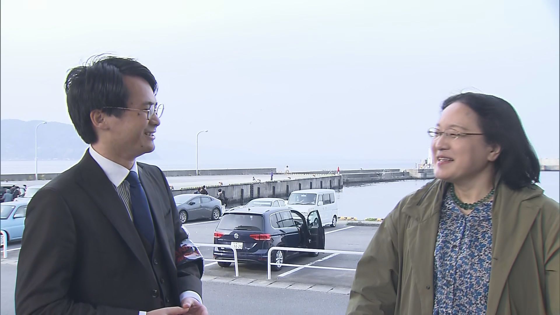 井柳教授（右）と期日前さん