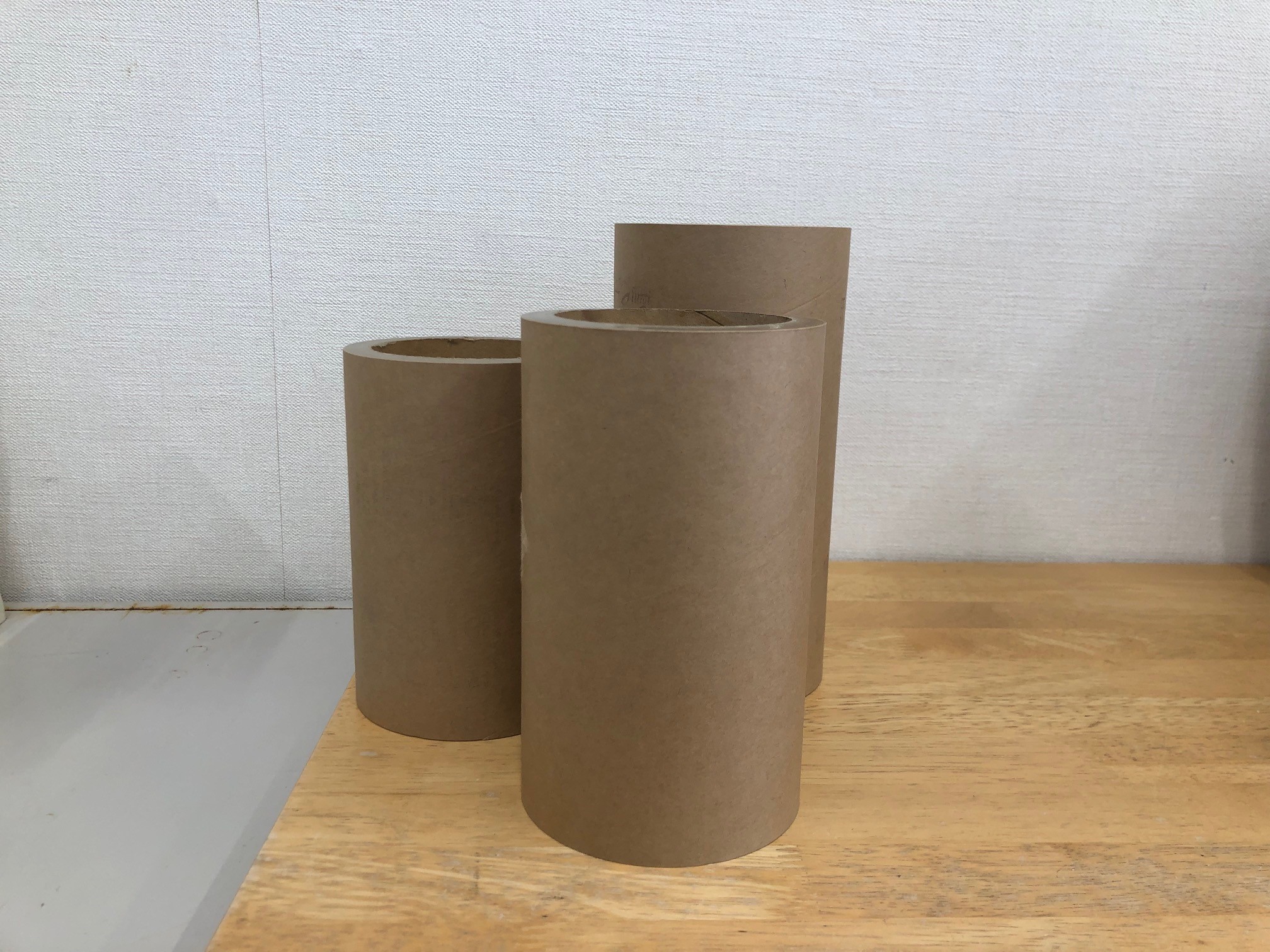 大きさが異なる紙管もある