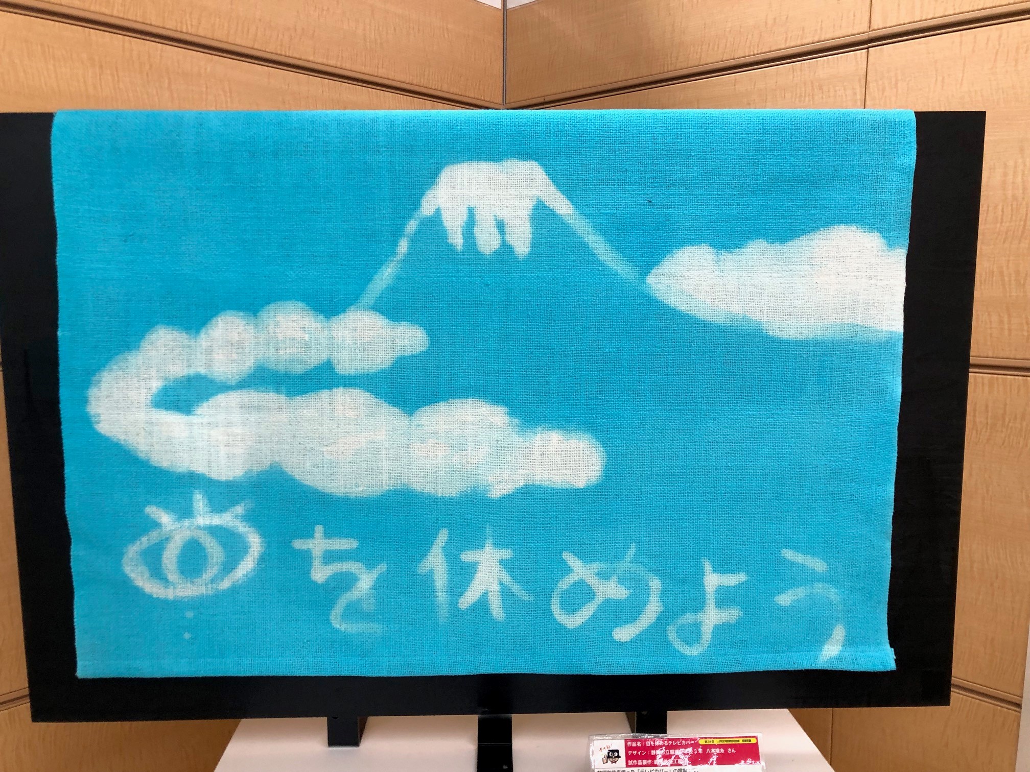 「目を休めるテレビカバー」八木喩糸さん