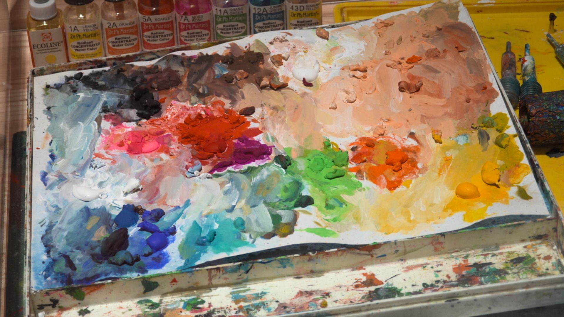 実際にアトリエで使用しているパレット