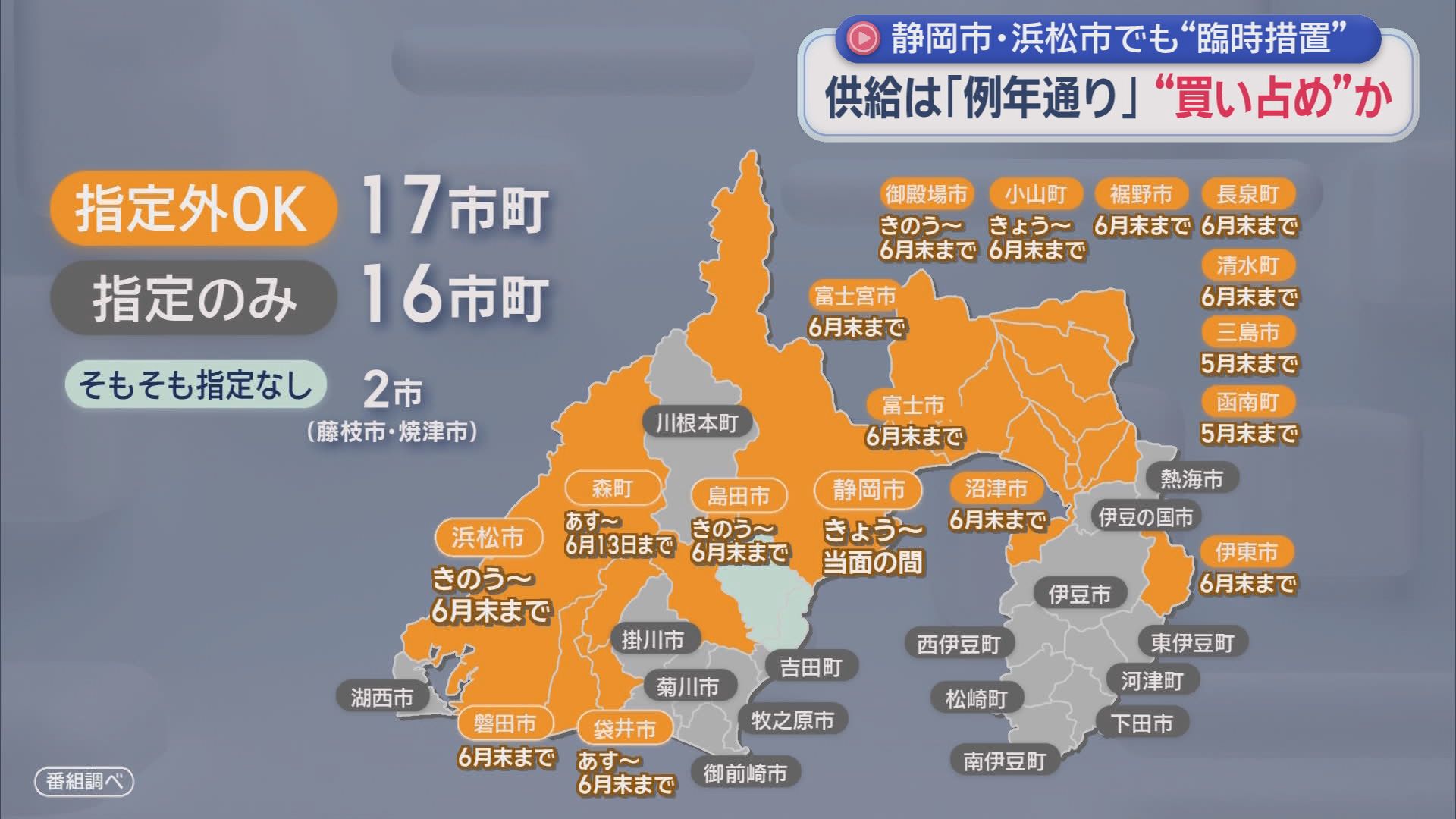 なぜ？　供給量は例年通りなのに指定のごみ袋がどこにもない　静岡市は品薄に伴う臨時措置をスタート
