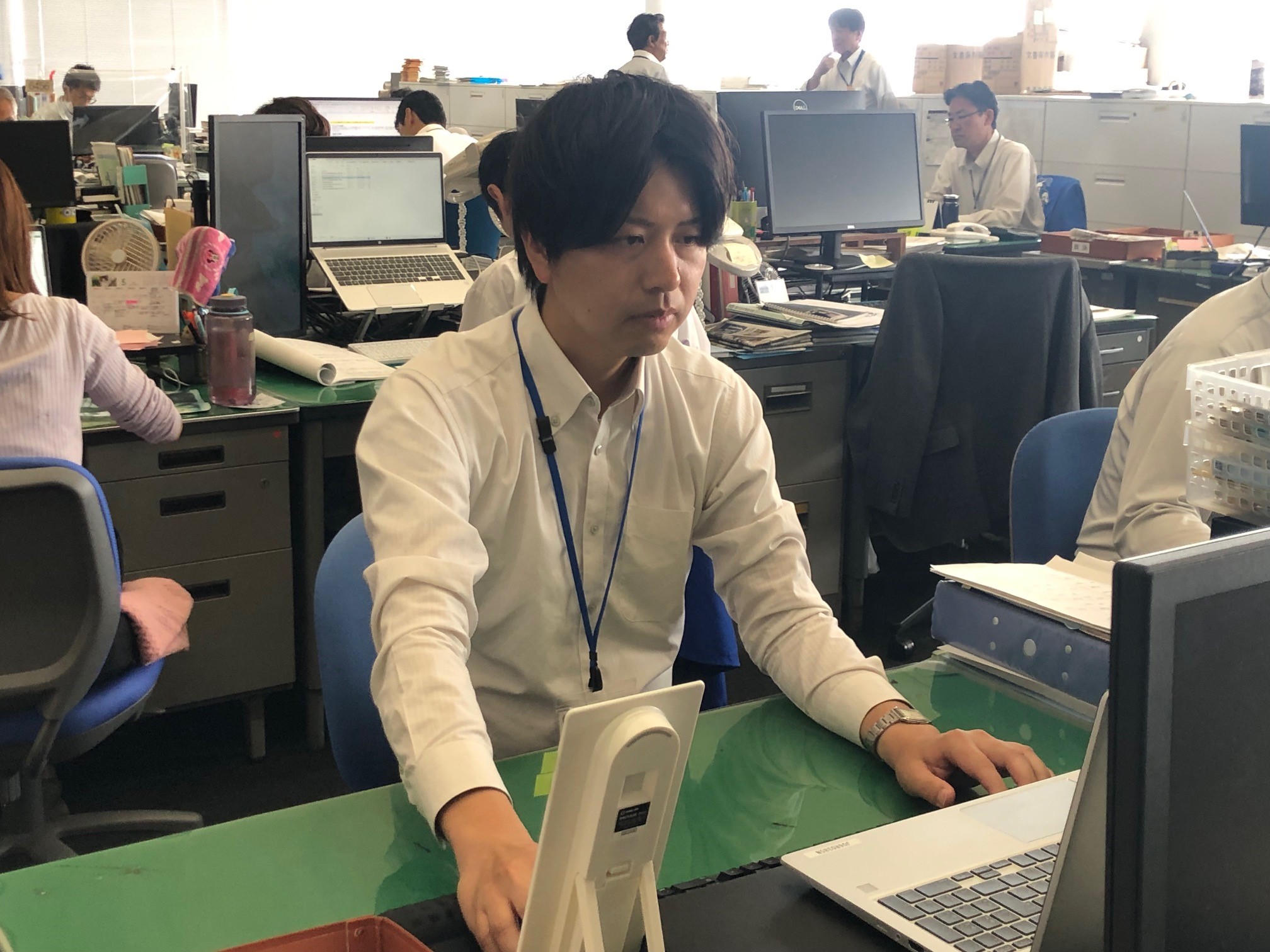 通常は焼津市役所に勤務