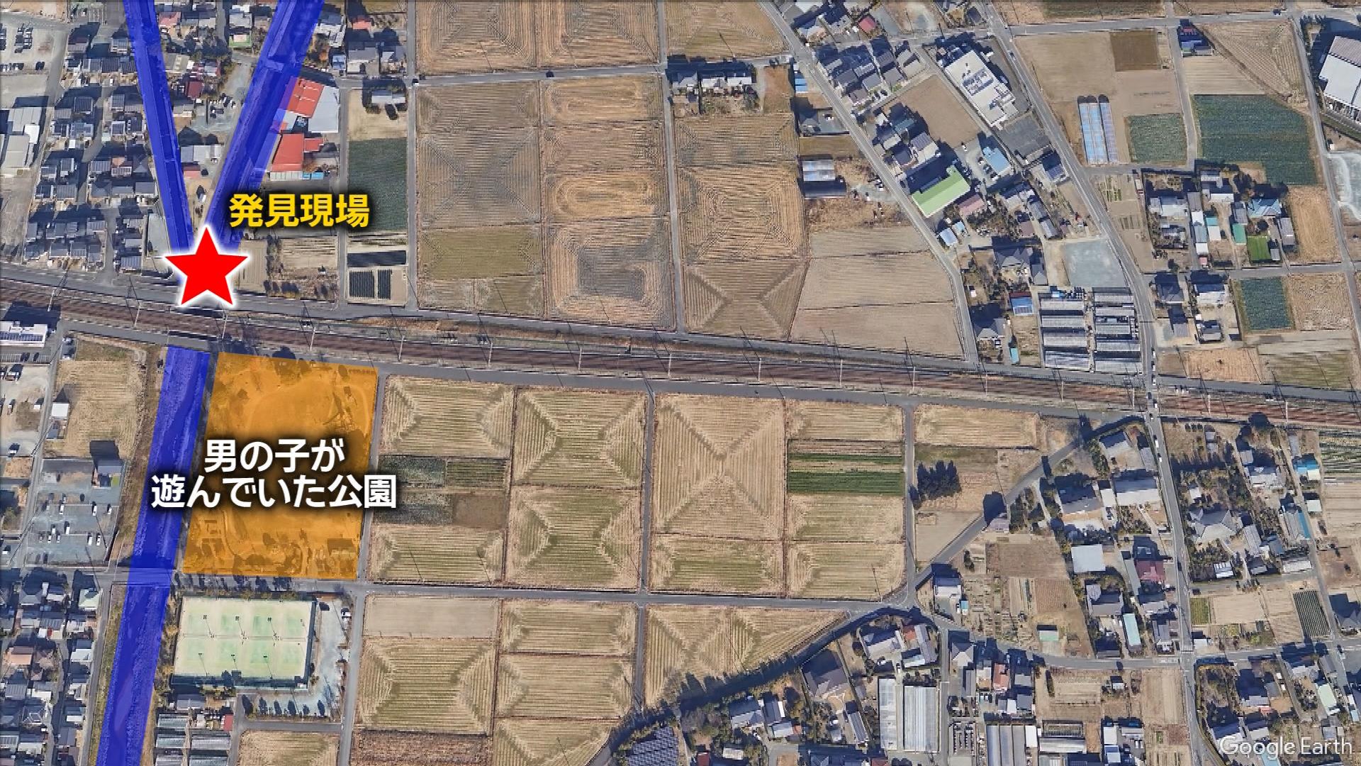 男の子発見現場と公園の直線距離は近いが