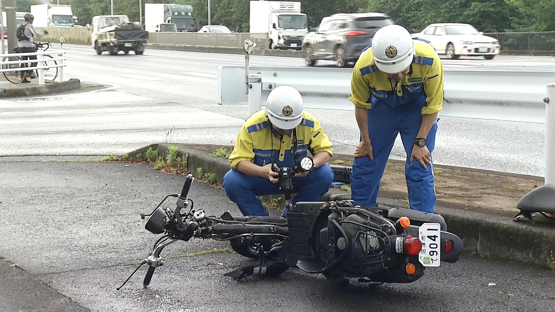 死亡した女性が乗っていたバイク