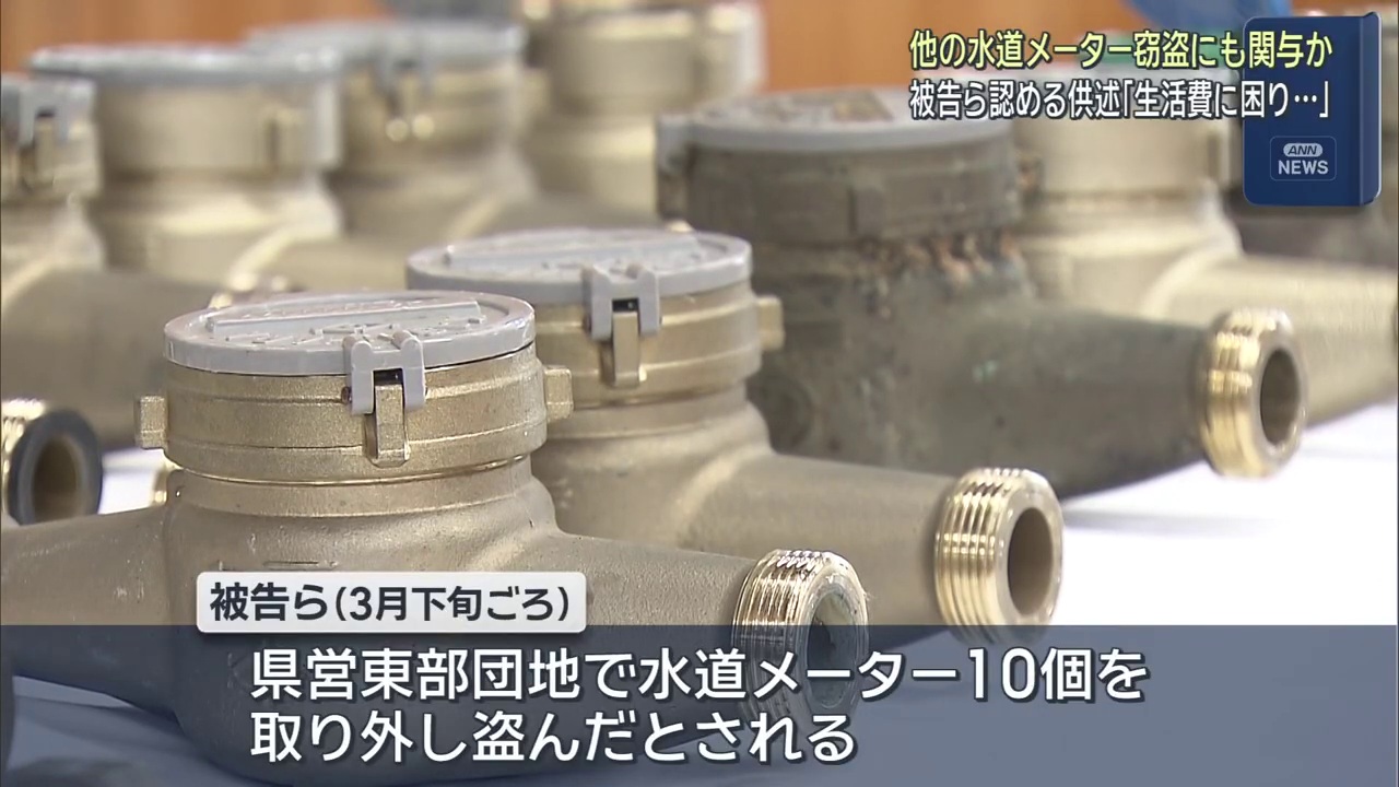他の盗難事件への関与を認める供述始める　水道業者に扮して各地で犯行を繰り返したか　静岡市で水道メーター１０個を盗んだとして起訴された２人
