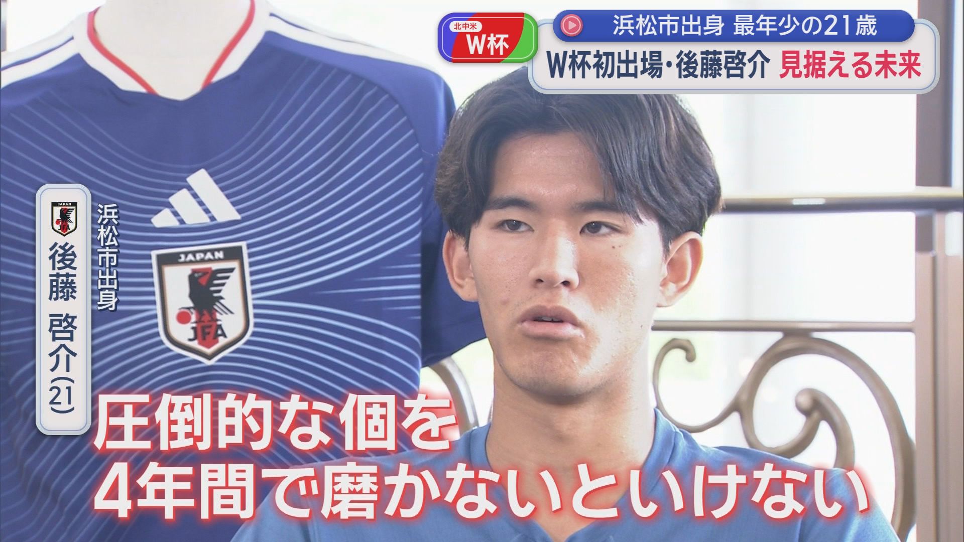 森保ジャパン最年少の後藤啓介（浜松市出身）が語る初めてのワールドカップ　「決勝までプレーしているはずだったのに…」　次の焦点は2年後のロス五輪