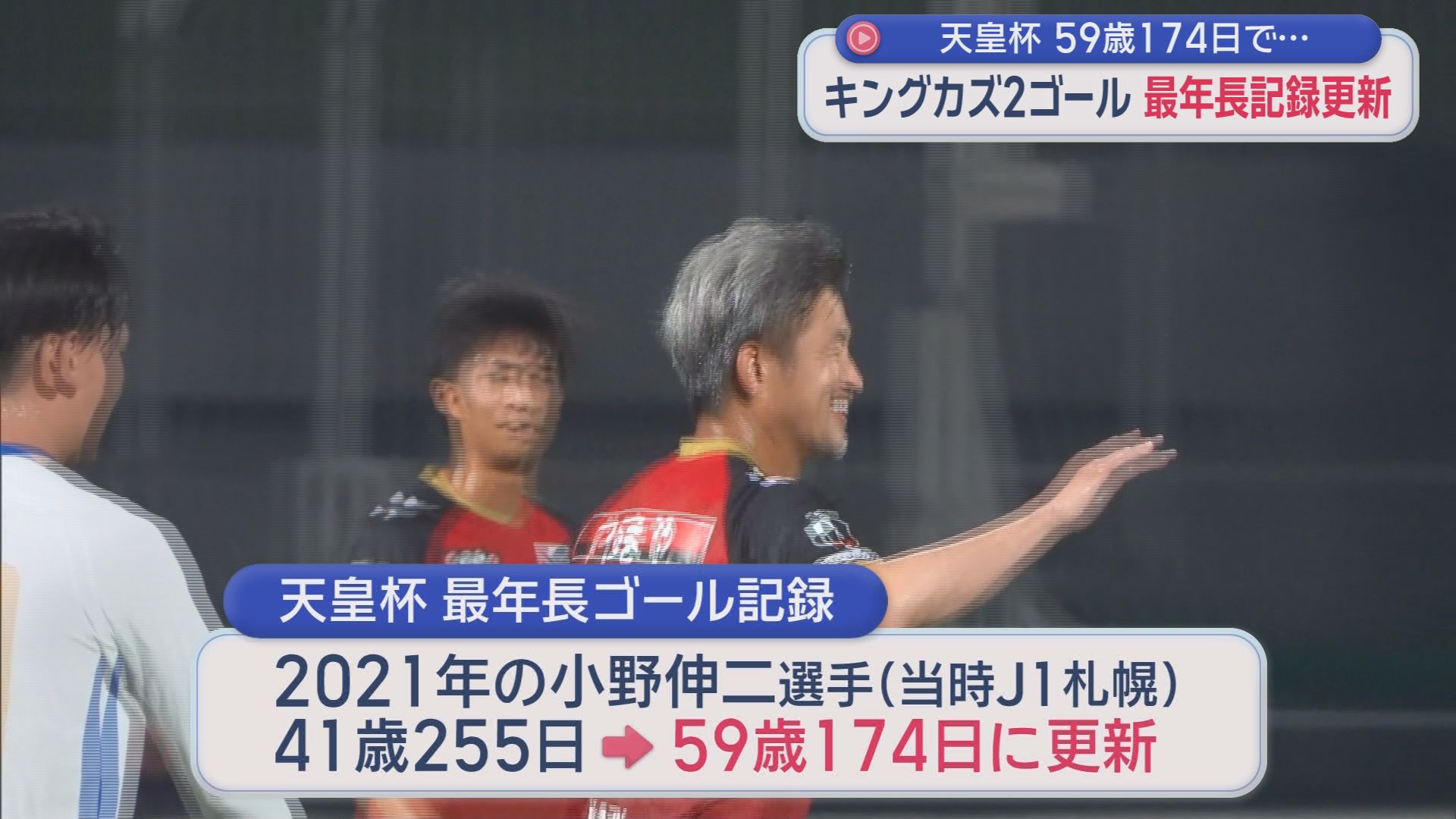 キングカズが天皇杯で２ゴール　大会最年長記録を５９歳１７４日に大幅更新　来年には60歳の節目