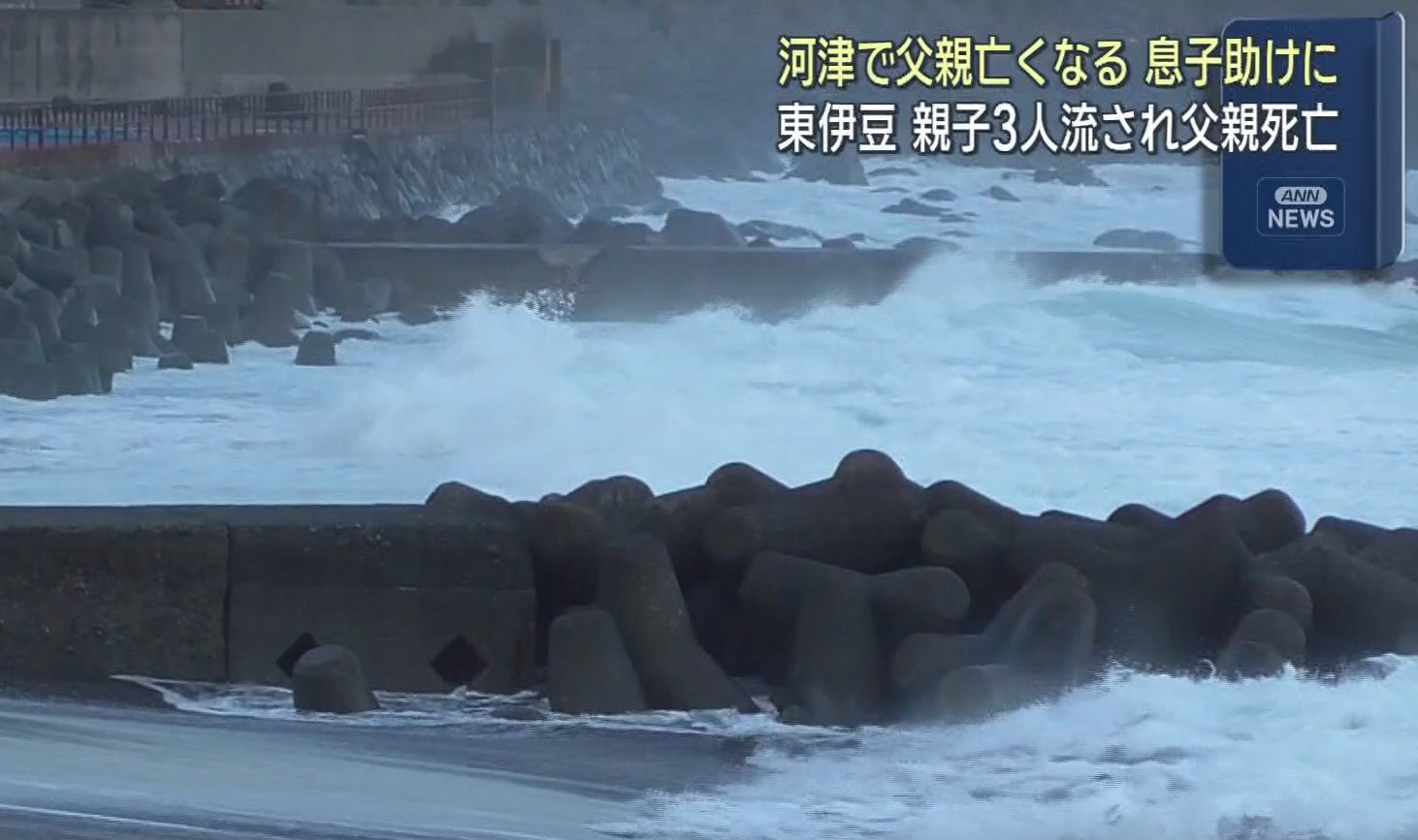 海に流された8歳の息子を助けようとして父親も流されたか　38歳の父親が死亡　静岡・河津町