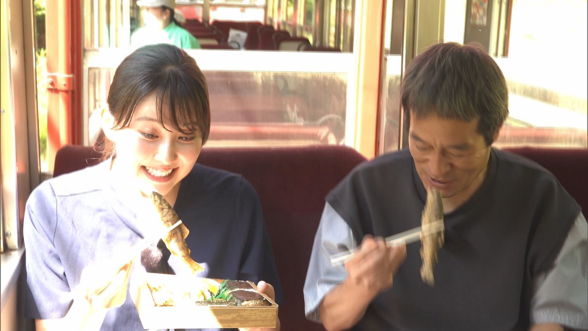 堀優奈アナウンサーと山本豊福さん