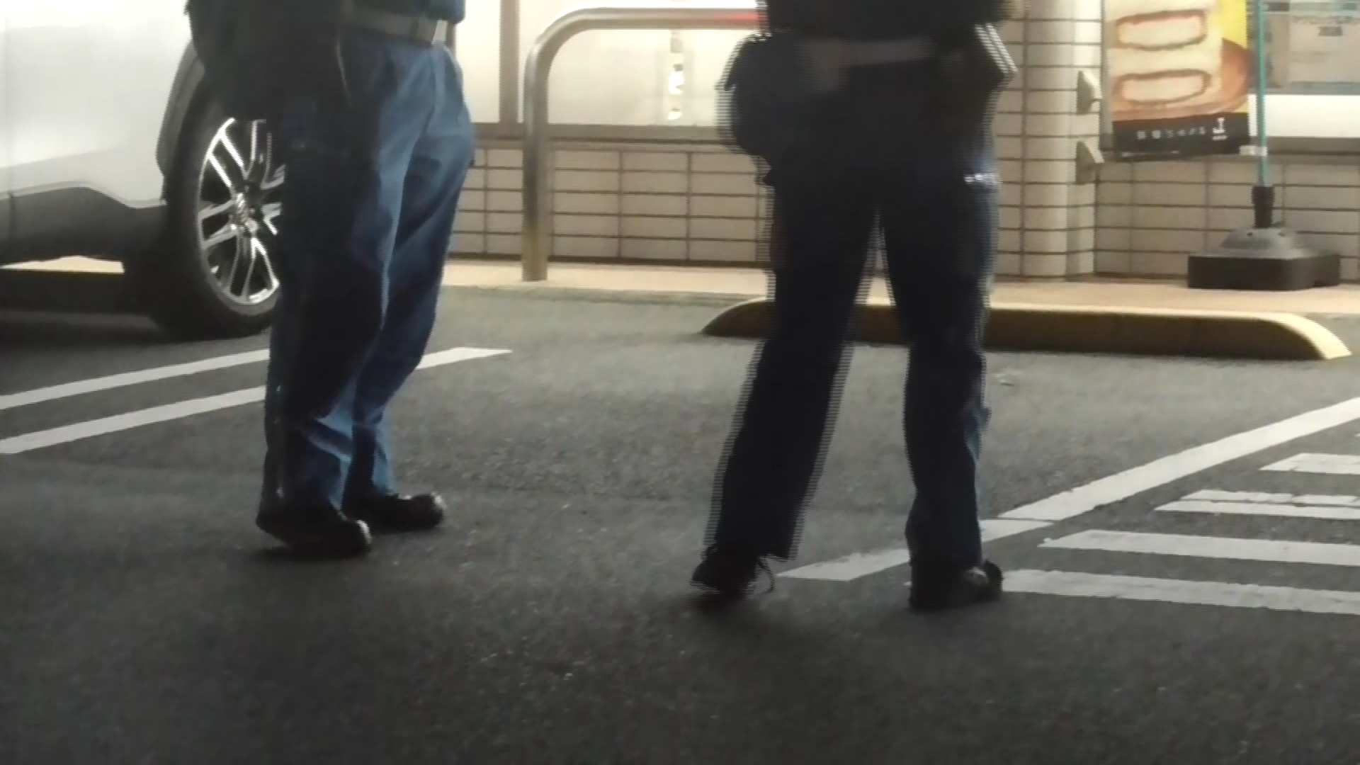 事故現場のコンビニ駐車場
